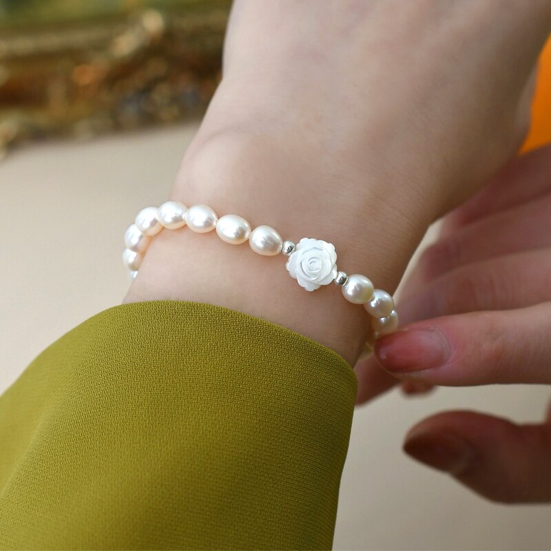 Bracelet Perle Blanche