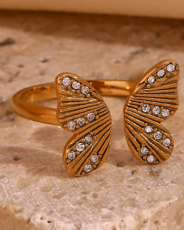 Bague Papillon Strass