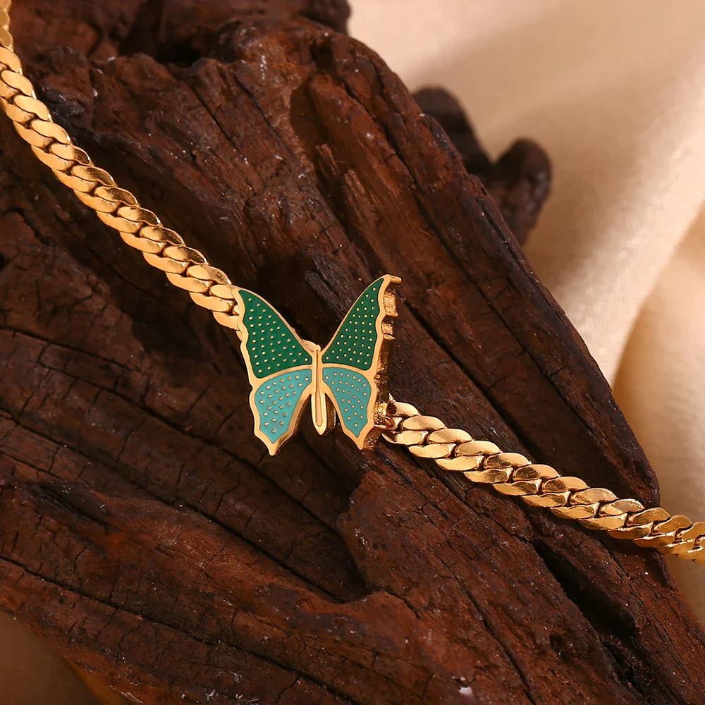 Collier Papillon Ras de Cou